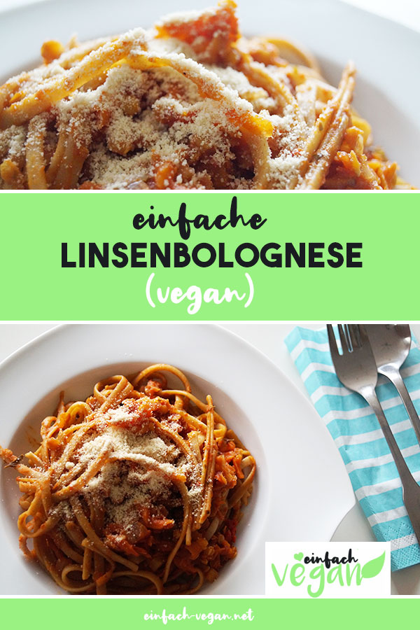 Rezept | einfache vegane Bolognese | Linsenbolognese