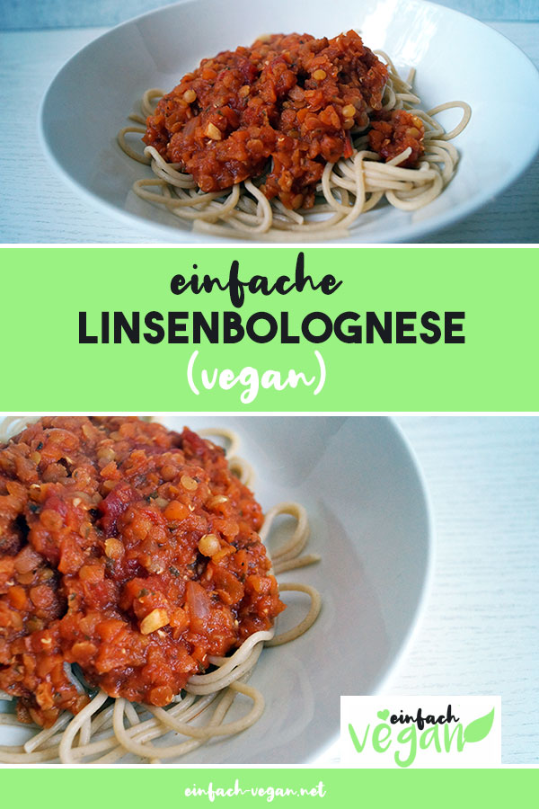 Rezept | einfache vegane Bolognese | Linsenbolognese